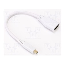 MICRO-HDMI TO HDMI-A (F) CABLE 235 WHITE