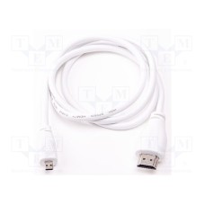MICRO-HDMI/M TO HDMI-A/M CABLE 1M, WHITE