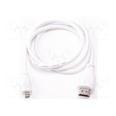 MICRO-HDMI/M TO HDMI-A/M CABLE 2M, WHITE