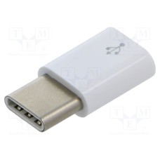 MICRO USB(F) TO USB-C(M) ADAPTER WHITE