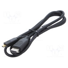 MICRO-HDMI/M TO HDMI-A/M CABLE, 1M BLACK