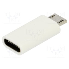 MICRO USB (M) TO USB-C (F) ADAPTER WHITE