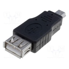 USB MINI-B PLUG TO TYPE-A FEMALE ADAPTER