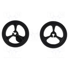 POLOLU WHEEL 32X7MM PAIR – BLACK