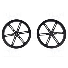 POLOLU WHEEL 90X10MM PAIR – BLACK