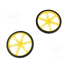 WHEEL 80×10MM PAIR YELLOW