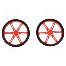 WHEEL 80×10MM PAIR RED