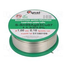 SN99CU07AG03-1.1.3/1.0MM 100G SN99CU07AG03-1.1.3/1.0MM 100G