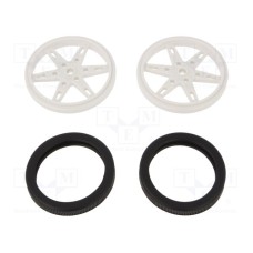 POLOLU WHEEL(20T, 4.8MM) - 60×8MM, WHITE