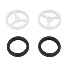 POLOLU WHEEL(20T, 4.8MM) - 40×7MM, WHITE